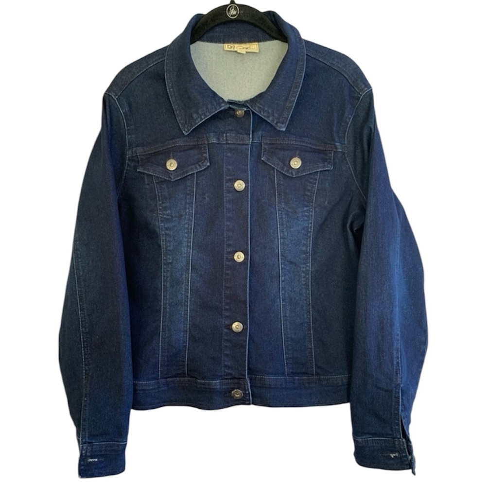 DG2 by Diane Gilman Deep Indigo Cropped Jean Jacket